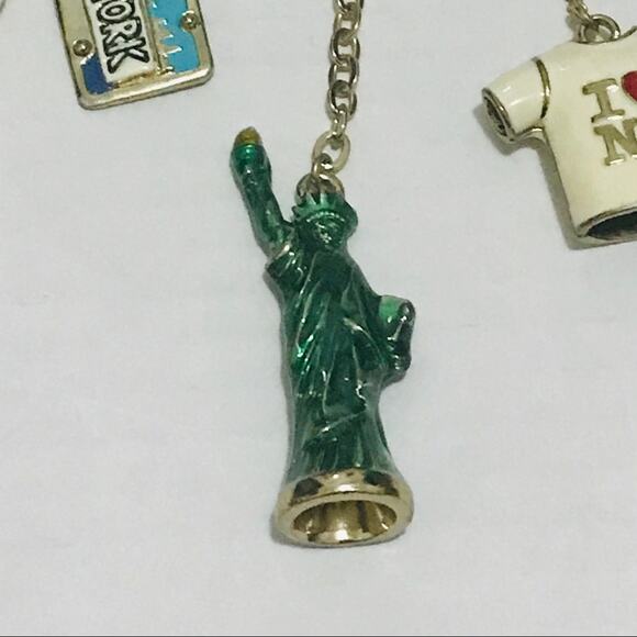 Gold and Mauve Color New York Necklace - Picture 2 of 5